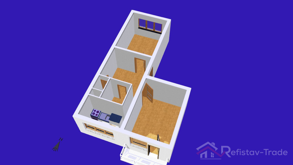 Veľký 2 izbový byt s lodžiou na sídl. Nad jazerom, Nám. kozmonautov