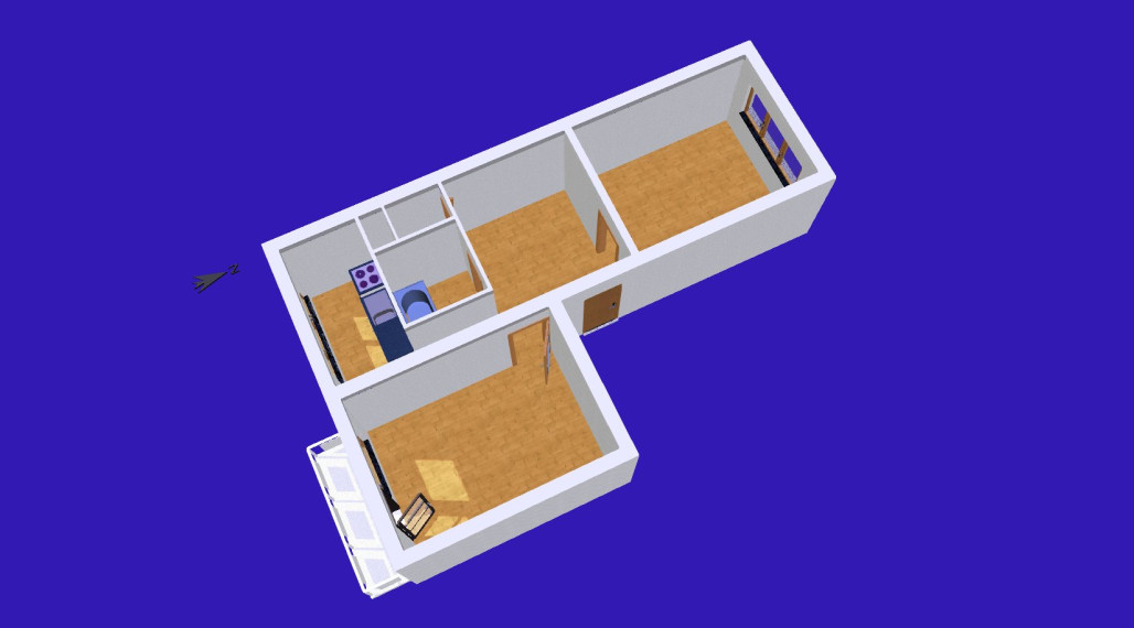 Veľký 2 izbový byt s lodžiou na sídl. Nad jazerom, Nám. kozmonautov