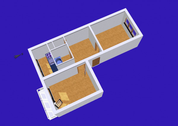 Veľký 2 izbový byt s lodžiou na sídl. Nad jazerom, Nám. kozmonautov